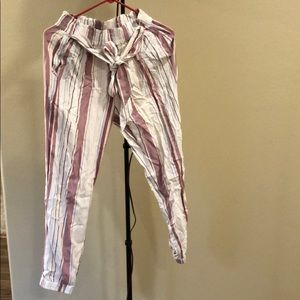 Striped flowy pants